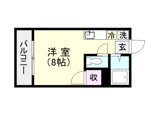 鹿児島市平之町のマンションの間取り