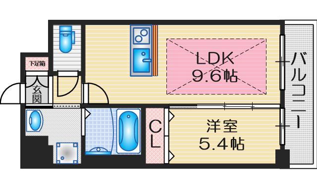 ディームス江坂の間取り