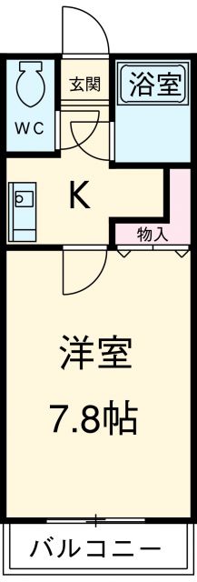 瀬戸市東赤重町のマンションの間取り