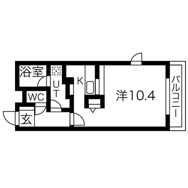 札幌市中央区北十二条西のマンションの間取り