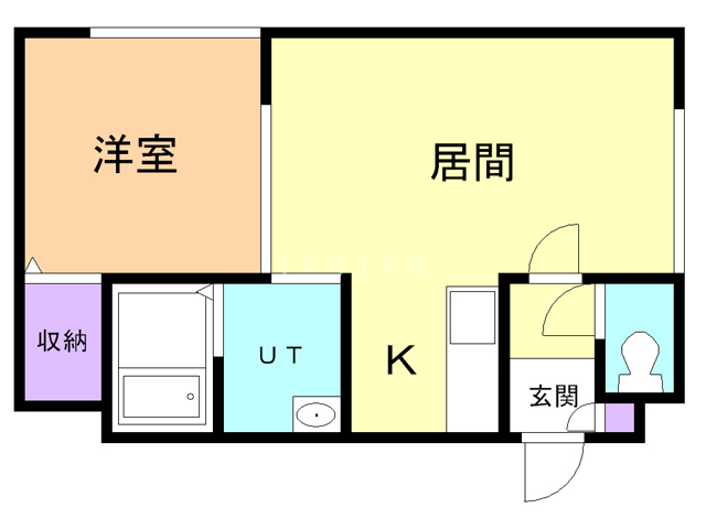 札幌市東区北四十条東のアパートの間取り