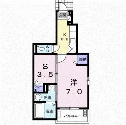 郡山市字八木橋のアパートの間取り