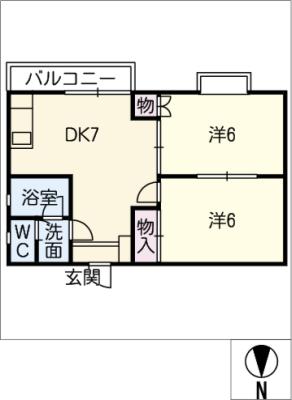 コーポリバティーの間取り