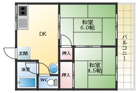 藤井寺市藤井寺のアパートの間取り