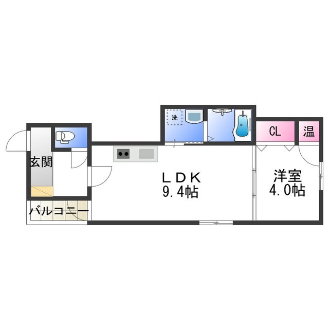 オルフェアメゾン清水丘弐番館の間取り