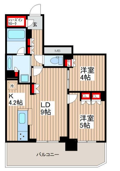 江東区亀戸のマンションの間取り