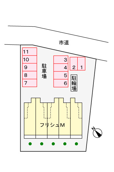 【フリシュＭの駐車場】