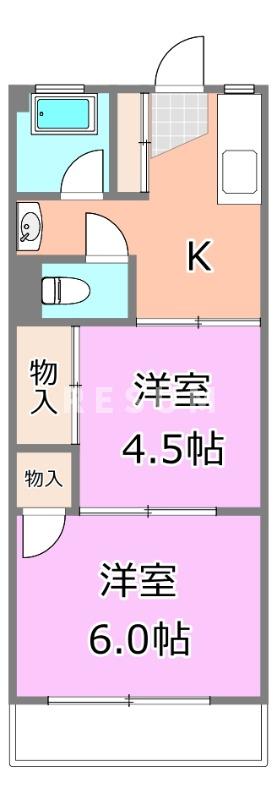 千葉市中央区祐光のマンションの間取り