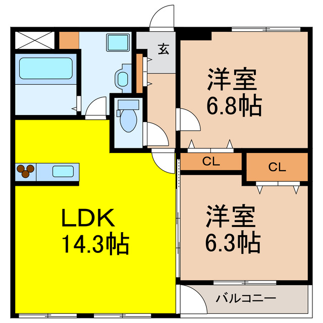 グランベールの間取り