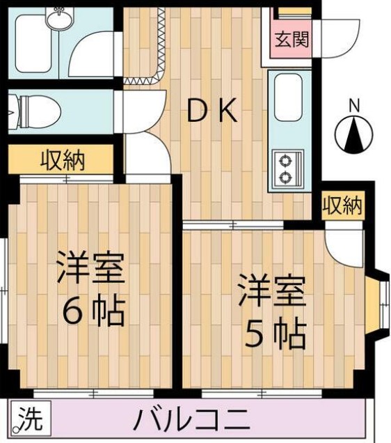 川崎市川崎区小田栄のマンションの間取り