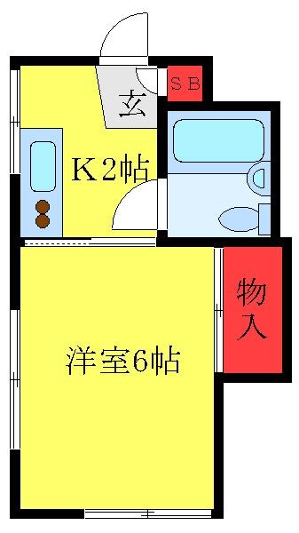 板橋区板橋のアパートの間取り