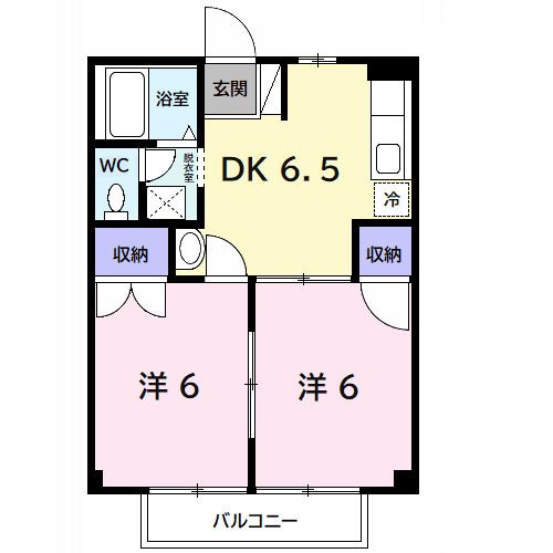 ＪＲ内房線 袖ケ浦駅 徒歩18分 2階建 築34年の間取り写真