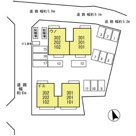 駐車場　駐車場配置図！