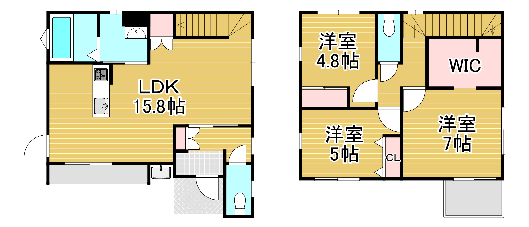 富野 貸戸建の間取り写真