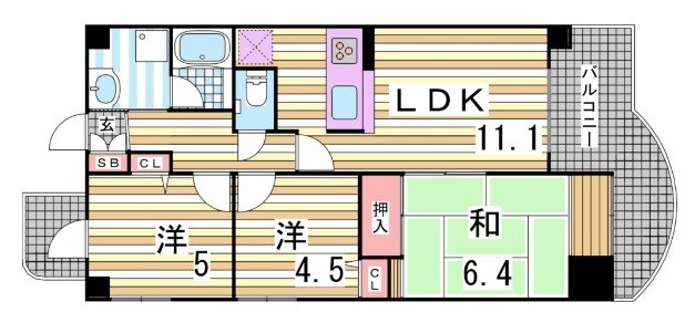 ベルレコルテ浜辺の間取り写真