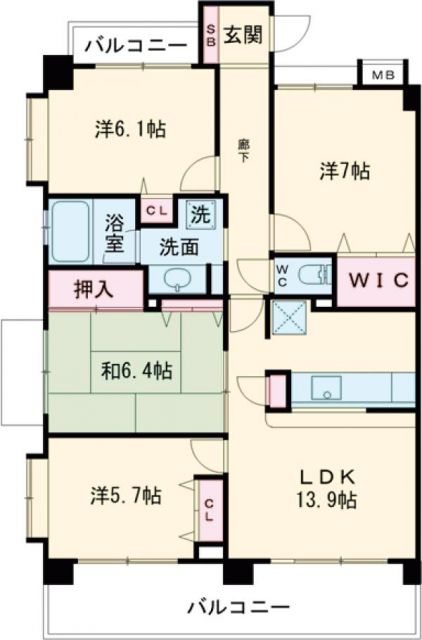 レクセルアベニュー府中朝日町の間取り写真