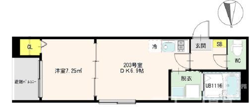 東武伊勢崎線 梅島駅 徒歩5分 2階建 築1年の間取り写真