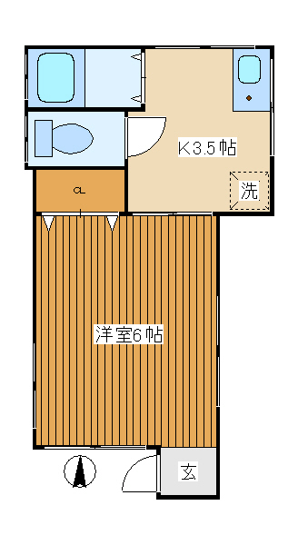 中野区江原町のアパートの間取り