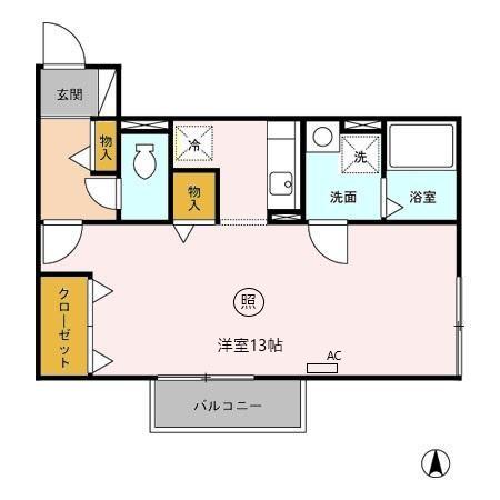 セレッサ花堂　Ａの間取り