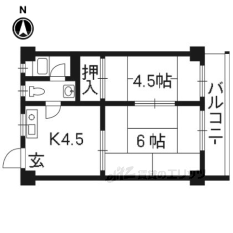 喜多源第２マンションの間取り