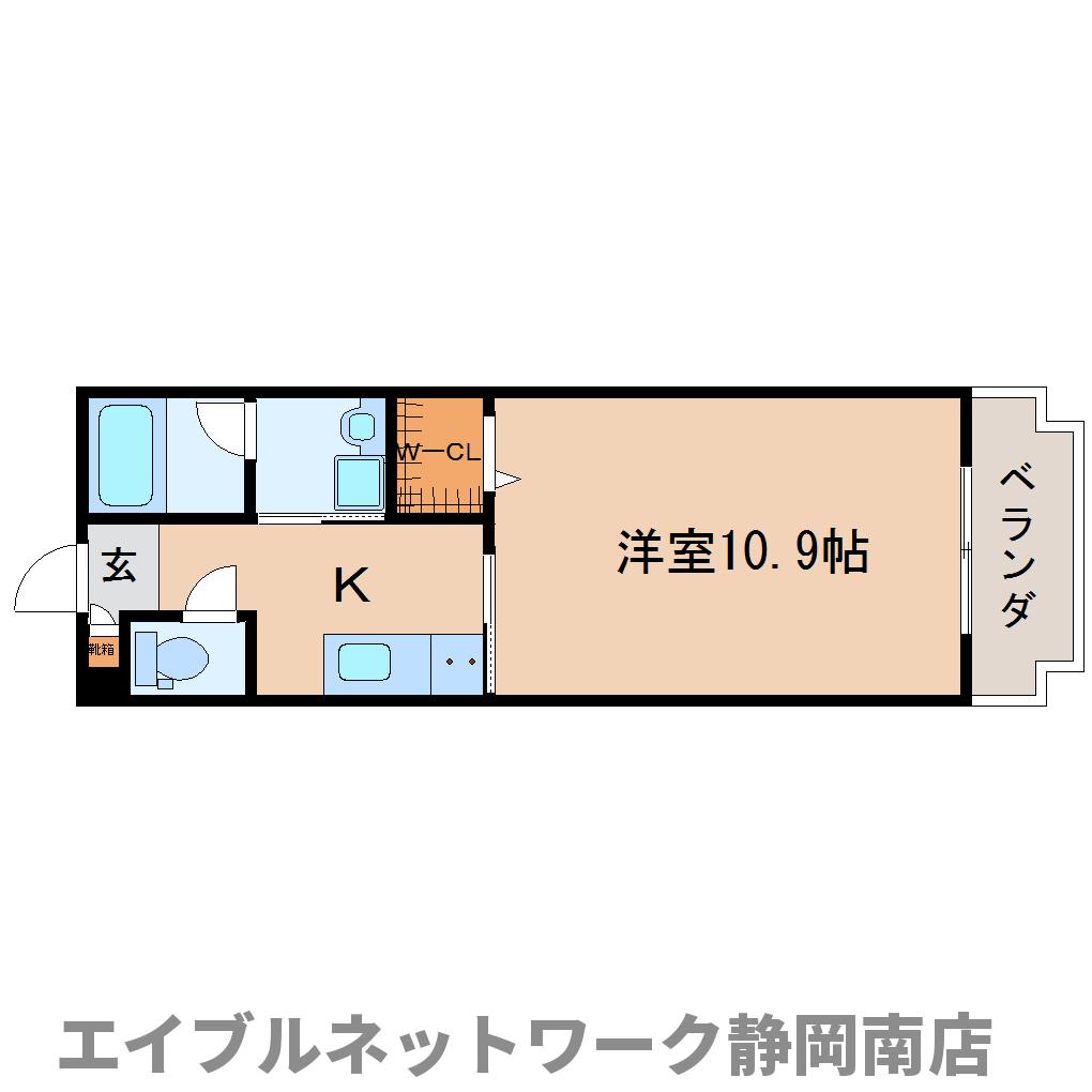 静岡市駿河区南町のマンションの間取り