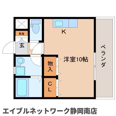 静岡市駿河区南町のマンションの間取り