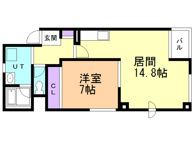 【函館市松風町のマンションの間取り】