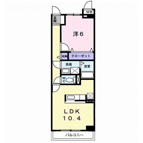 栗東市目川のマンションの間取り