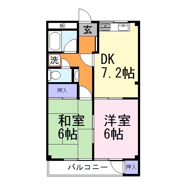 ファミーユ友沢弐番館の間取り