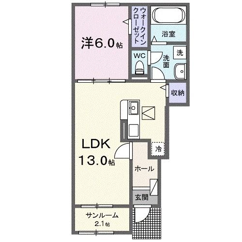 福山市神辺町大字新湯野のアパートの間取り