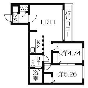 Ottimo Livello(オッティモ　リヴェッロ)の間取り