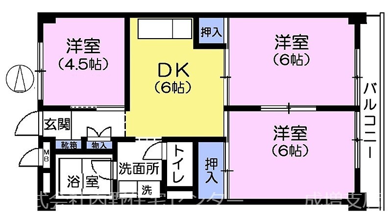 小竹ファミリーマンションの間取り