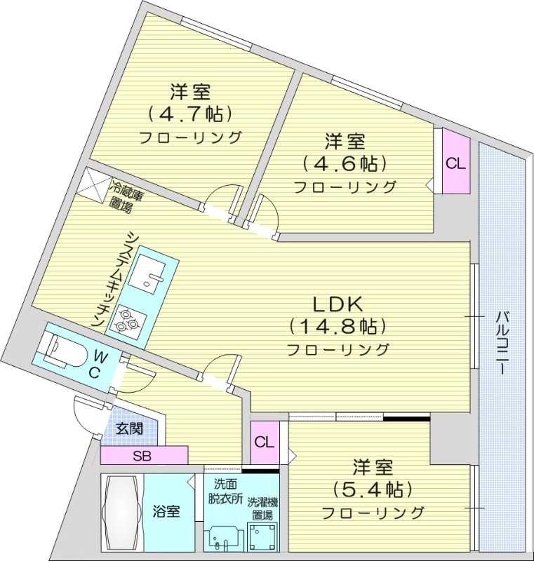 【Louvre真駒内の間取り】