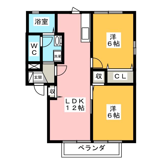 コンフォール鹿海　Ａの間取り