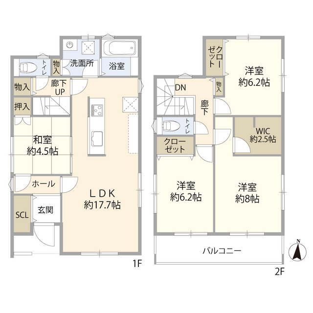 安城市今本町３丁目住宅（０００４２２３）の間取り