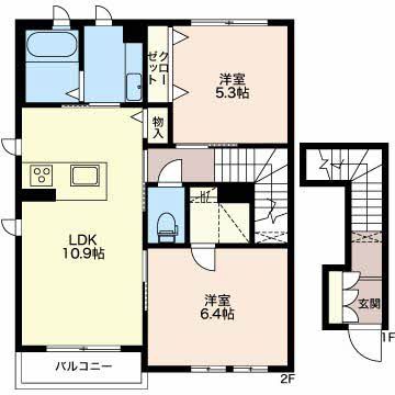 見附市本所のアパートの間取り