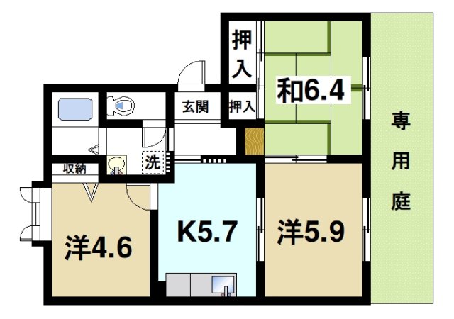 磯城郡川西町大字結崎のアパートの間取り