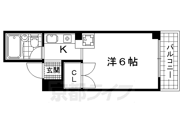 大津市御幸町のマンションの間取り