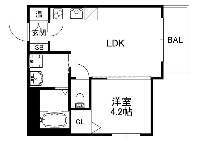 神戸市兵庫区切戸町のアパートの間取り