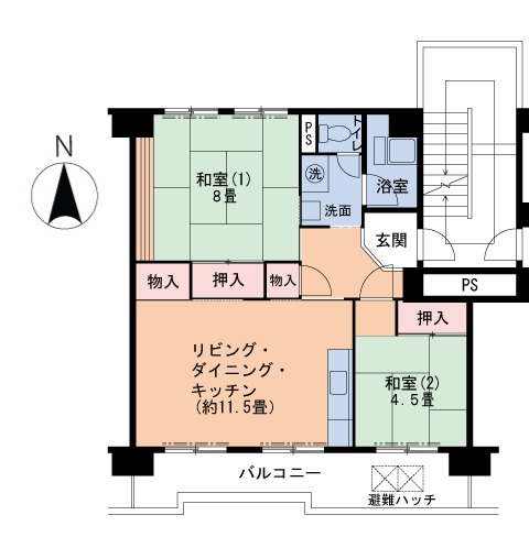 ＵＲ洛西境谷東の間取り