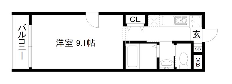 【La Vita東寺の間取り】