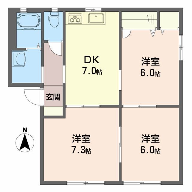 バリュージュＳＡＹＡ　Ｄ棟の間取り