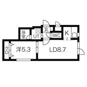 札幌市北区麻生町のマンションの間取り