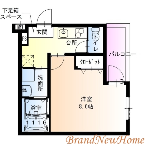 堺市北区百舌鳥梅北町のアパートの間取り