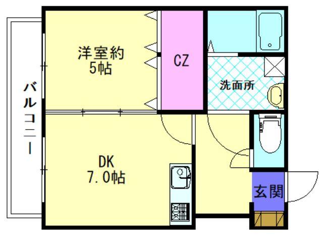 ブルーメゾン多々良Ａの間取り