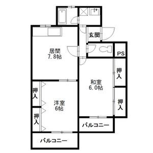 長久手市蟹原のマンションの間取り