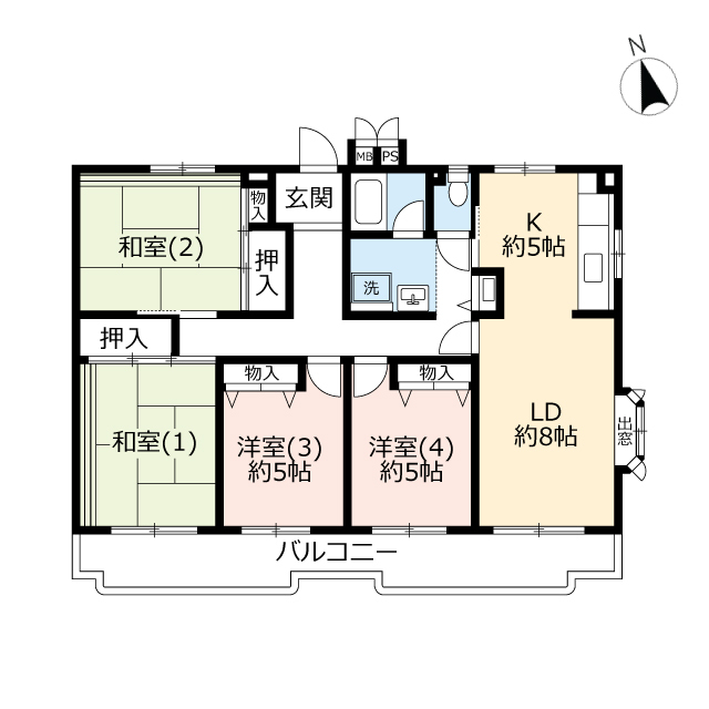 ＵＲ立川若葉町の間取り