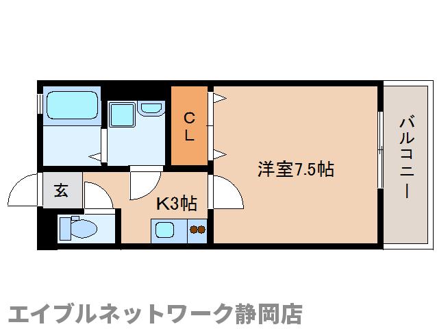 ＪＲ東海道本線 用宗駅 徒歩3分 3階建 築22年の間取り写真