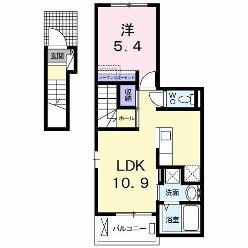 カゼッタ　ドゥーエの間取り