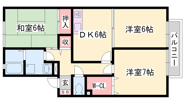 グリューネ天満の間取り